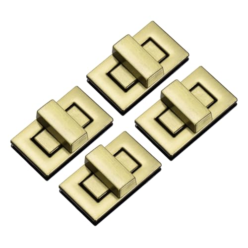 M METERXITY 4Pcs Purse Twist Lock (1.26 x 0.79 Inches, Bronze)- Rectangular Purse Closure Twist Turn Lock Clasp Metal Clip Hardware Apply to DIY Handbag/Purse/Wallet/Leather Craft - color: Bronze, size: 1.26 x 0.79"