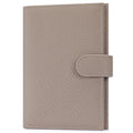 Passport Holder for Travel Women RFID Blocking Genuine Leather Passport Wallet with Card Slots, Zipper Coins Pocket, Cash Holder, Grey - color: Grey
