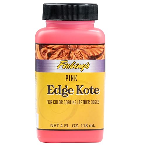 Fiebing's Edge Kote 4 Fl Oz - Pink - for Coloring Leather Edges on Purses, Bags, Shoes, Holsters, Wallets,etc - color: PINK