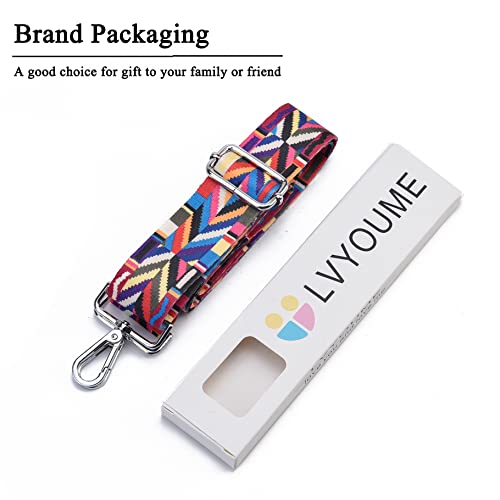 Wide Purse Strap Adjustable Replacement Crossbody Bag Strap Silver Hardware Shoulder Straps - color: Silver Hardware-pattern-purse Strap Tree-013