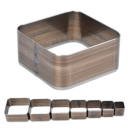 7Pcs Hollow Punch Cutter Set, Square Leather Punch Die Cutter Tools Cutting Molds for Handmade DIY Leather Craft 20 25 30 35 40 45 55mm - color: #1