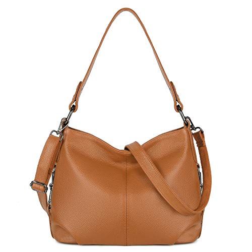 YALUXE Women's Real Leather Shoulder Bags Hobo Handbags Purse Crossbody Bag - color: 4 Z1 Tan
