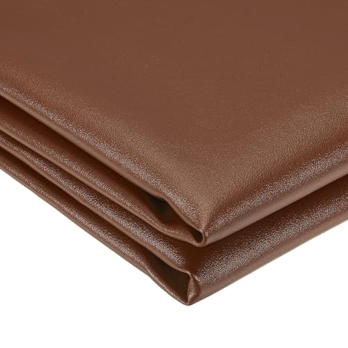 uxcell Marine Vinyl Fabric, 54 Inch 1 Yard Upholstery Faux Leather Soft Waterproof Sheets Fabric for Crafts DIY Sewings Sofa Wallets Handbag Car, Brown - color: Brown