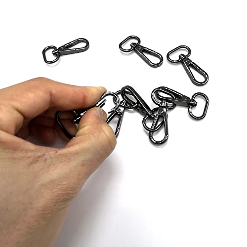 Swivel Lobster Clasps 3/4 inch Metal Swivel Hooks for Purses Bag | Hardware Handbag Crossbody Bag Dog Collars Pet Leashes Webbing Keychain Lanyard Strap Making Push Gate Clips 15pcs Gunmetal - color: 3/4 inch Gunmetal 15pcs