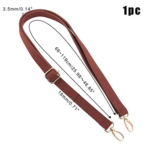 PandaHall DIY PU Leather Bag Knitting Set, Leather Bag Bottom/26 inch Shoulder Strap/Bags Twist Lock/Flap Cover/Bag Buckles for Crochet Handbag Tote Shoulder Bags, Brown(7 Kinds of Accessories) - color: Brown