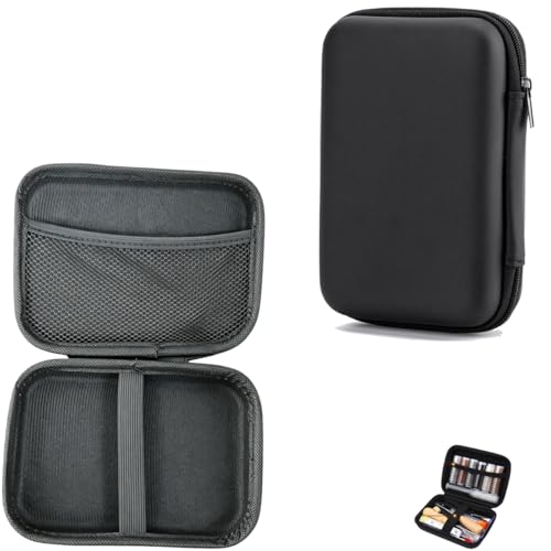 DraCra 2 Pack Sewing Kit Organizer Pouch Replacement Sewing Supplies Set Storage Box Case for Upholstery Repair Sewing Kit Needle and Thread Sewing Awl Seam Ripper Leather Hand Stitching Needles