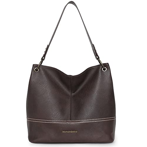 Purses for Women Hobo Bags Slouchy Shoulder Bag Tote Handbags | Stylish for Everyday Use, Zip-top Closure, Back Anti-theft Pocket, 3 Inner Pockets, Comfortable Wide Strap for Dating Errands - color: A-coffee