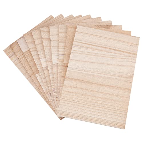 OLYCRAFT 10 Sheets Taekwondo Breaking Boards 4~5mm Wooden Karate Breaking Boards Punching Wood Boards Wooden Kick Board Training Accessory for Karate Practice Performing 11.7x7.9 Inch - size: 4~5mm