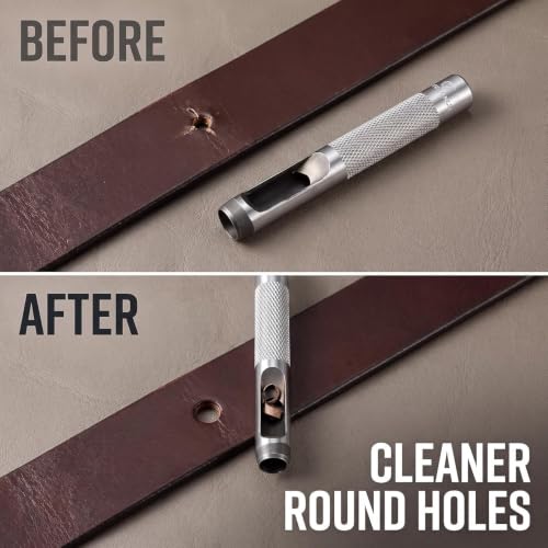3 Pcs Grommets Hole Punch, Steel Hollow Leather Punch Set, 3-Piece Set (1/4, 3/8, 1/2 inch) is an Original Accessory for The Grommet Tool Kit, Grommet Kits ﻿