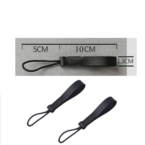 2 Pack Fob Lanyard Car Keychain Cowhide Leather Non-metallic Key Strap String Handmade Pendant Chain Loop Ring for Car Keys Bag Case Cover Holder