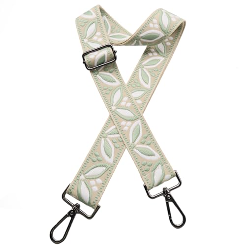 1.5" Wide Purse Strap Adjustable Replacement Gunmetal Hardware Long Crossbody Bag Strap for Thick Shoulder Bags Canvas Handbags Straps - color: Black Hardware-309