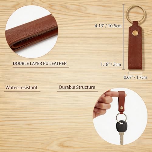 150Pcs Leather Keychain Blanks in 15 vibrant colors, Premium PU Leather Keychain Set for Laser Engraving Blanks, DIY Craft Kit for Anniversary and Birthday Personalized Gifts