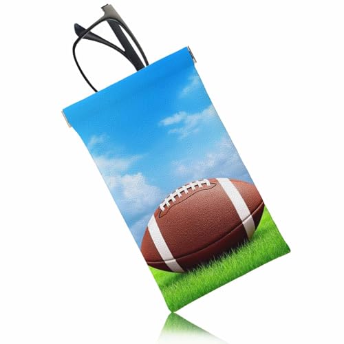 American Football Glasses Case, PU Leather Sunglasses Organizer Eyeglasses Case Glasses Cases For Men Women - color: American Football