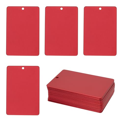 StayMax Anodized Aluminum Engraving Blanks 2x3 Inch 25 Pack (Red) - color: Red