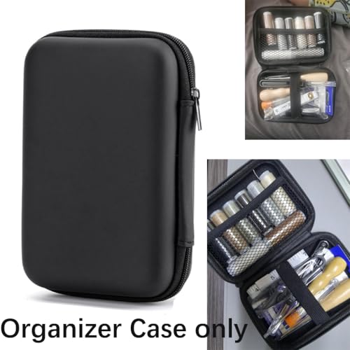 DraCra 2 Pack Sewing Kit Organizer Pouch Replacement Sewing Supplies Set Storage Box Case for Upholstery Repair Sewing Kit Needle and Thread Sewing Awl Seam Ripper Leather Hand Stitching Needles
