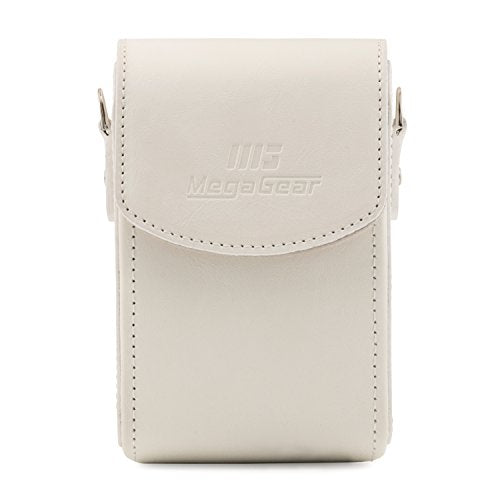 Mega Gear MG1416 Canon PowerShot G7 X Mark II, G7 X Leather Camera Case with Strap, PU Leather, White - color: White