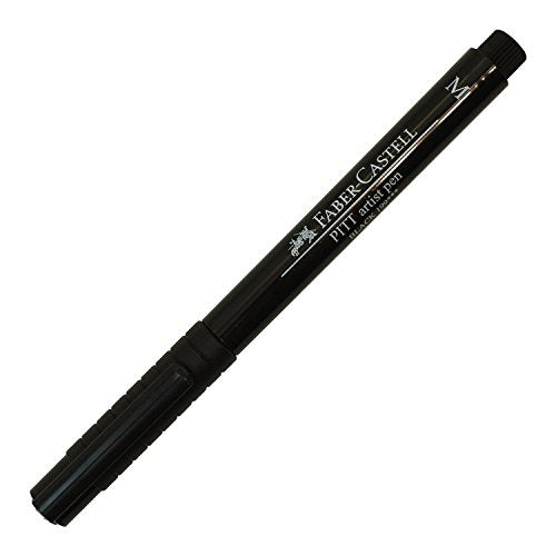 Faber-Castell Art & Graphic Pitt Artist Pen Metallic 1.5 India Ink Pen, Black, Single Pitt Pen, for Art, Craft, Drawing, Sketching, Home, School, University, Colouring - color: Black
