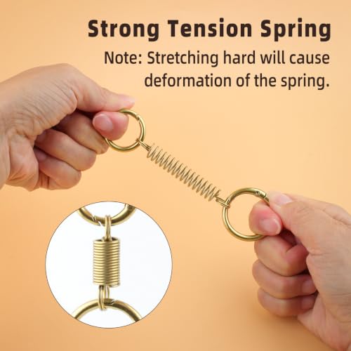 FENGWANGLI Zipper Clips Anti Theft, 6 Pcs Zipper Locks for Backpacks, Double Opening Antitheft Spring Carabiner Clasps for Travel Purse Luggage Suitcase Handbags Keys(Light Gold) - color: Light Gold Ring