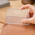 Transparent Measuring Template for Precision Layout Marking, Thick Clear Alignment Gauge with Curved Edge Sizing Reference for Crafting Material Trimming Leatherworking Sewing DIY Projects, 7 * 5cm