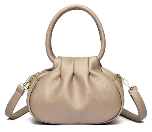 Slouchy Crossbody Bags Women Small Cross Body Hobo Crescent Shoulder Purses PU Leather Travel Dumpling Cloud Bag Handbags - color: A Khaki