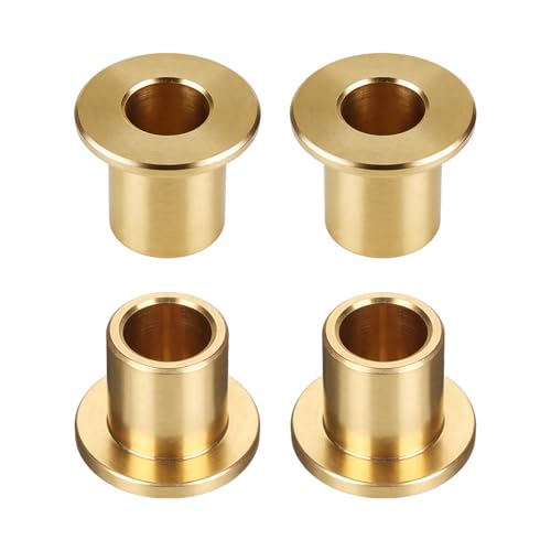 uxcell 4Pcs Flange Sleeve Bearings, 10mm Bore x 14mm OD x 15mm Length, Self-Lubricating Sintered Bronze Bushings - size: 10x14x15mm