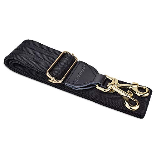 CLOUDMUSIC Handbag Strap Replacement Shoulder Crossbody Strap Purse Strap for Women Girls - color: Black