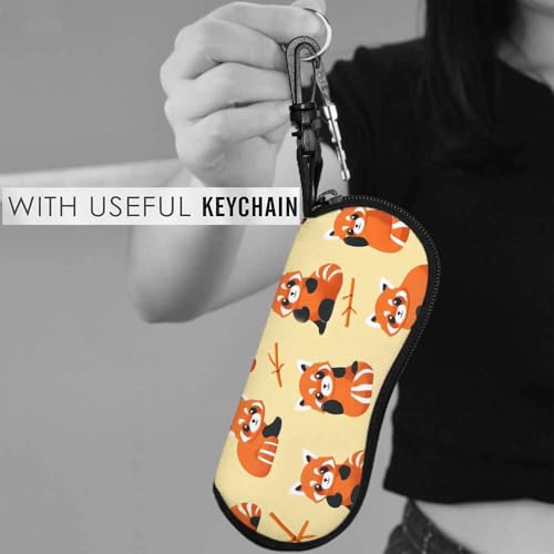IBILIU Eyeglasses Case Circuit Board Ultra Light Neoprene Sunglasses Case,Soft Reading Glasses Case For Women Men - color: Panda Bear