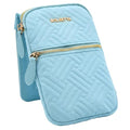 Magnetic Hip Pouch - RFID Blocking Pouch and Key Fob Protector - Zippered Pocket, Magnetic Snaplock Attachment - Lightweight Travel Wallet, Hip Bag for Concerts & Errands - Seafoam Teal Quilt - color: Seafoam Teal
