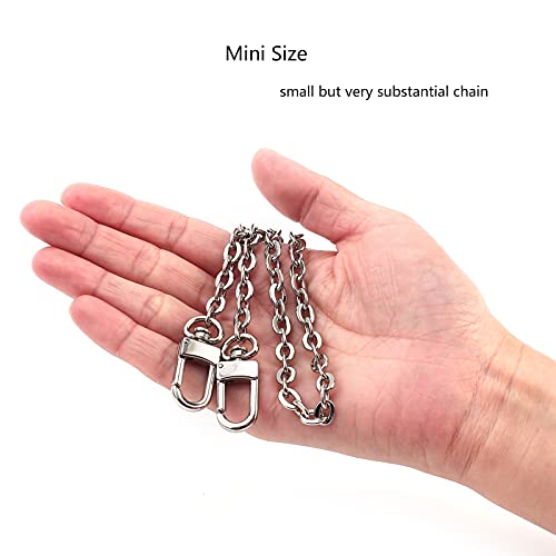 Xiazw Mini Copper Purse Chain Shoulder Crossbody Strap Bag Accessories Charm Decoration - color: Silver, size: 18''