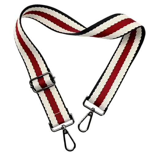 Bag Straps 1.5" Wide Purse Strap Adjustable Replacement Long Crossbody for Thick Shoulder Bags Canvas Handbags - color: Gunmetal Hardware-1005