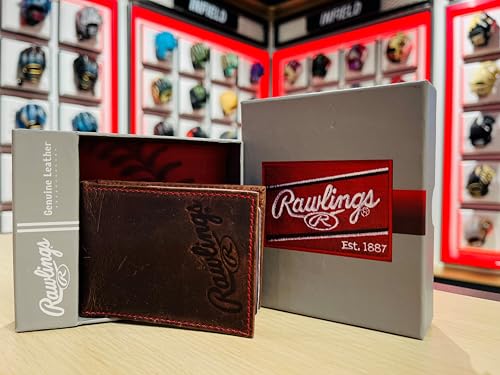 Rawlings | Men's Front Pocket Wallet Collection | Genuine Leather | Multiple Styles & Colors - color: Distressed Brown | Bifold Money Clip