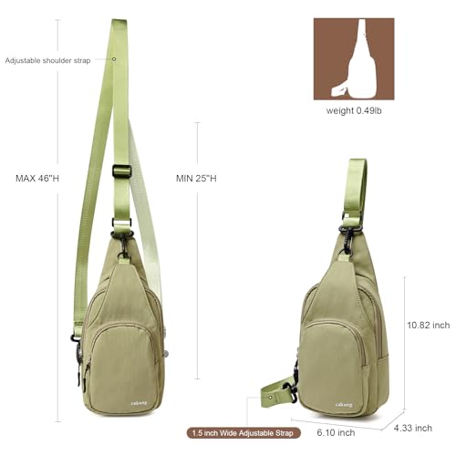 cakang Womens Sling Bag Crossbody Bags for Women Vegan Leather Sling Backpack Daypack Fanny Pack Crossbody Purse Travel - color: 6-green-small