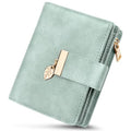 HUANLANG Small Wallets Women RFID Blocking Ladies Wallet with Zipper | Women’s Wallet Credit Card Holder, Leather, ID Window, Zipper Coin Pocket,Bifold,Perfect Gifts,Fits Small Purses,Travel,Green - color: Light Green