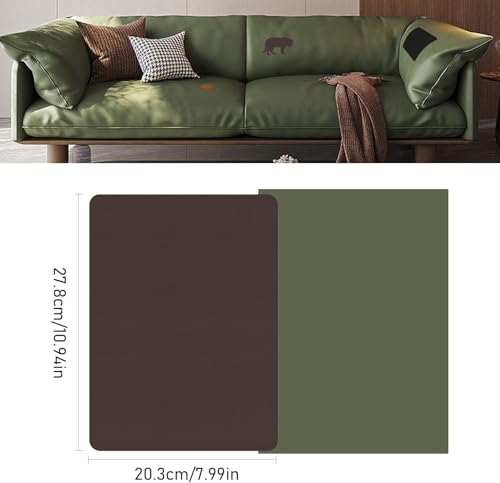 SYLVASS Self Adhesive Leather Repair Patches for Couch, Sofas, Furniture, Car Seats, Office Chairs, Pack of 2 Dark Brown - color: Dark Brown