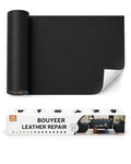 BOUYEER Leather Repair Patch Tape Kit,Self Adhesive Leather Repair for Sofa，Car Seat,Office Chair,Furniture,Jacket,Waterproof Strong Adhesive Vinyl Repair Kit. 17 in x 79 in,Black - color: Black, size: 17 in x 79 in