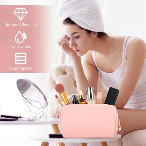 Sanwuta 9 Pcs Makeup Bags Bulk Toiletry Case,Pink Purple Series - color: Pink Purple Series