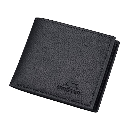 Slim Wallet for Men with Coin Purse, Minimalist Wallet with Zipper, Bifold Mens Wallets with Credit Card Holder, PU Leather Men's Wallet with Money Clip, Carteras Para Hombres (BLACK) - color: BLACK