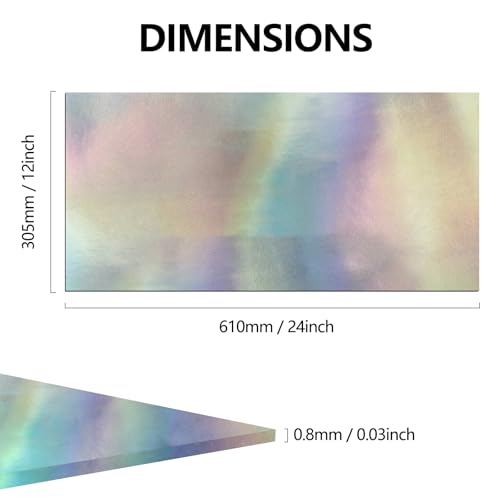 Laserable Leather Sheets, 12" x 24"Laserable Leatherette Patch | CO2 Laser Engraving Supplies, Faux Leather for Crafting Tools, Leather Wallets (Holographic/Black) - color: Holographic/Black