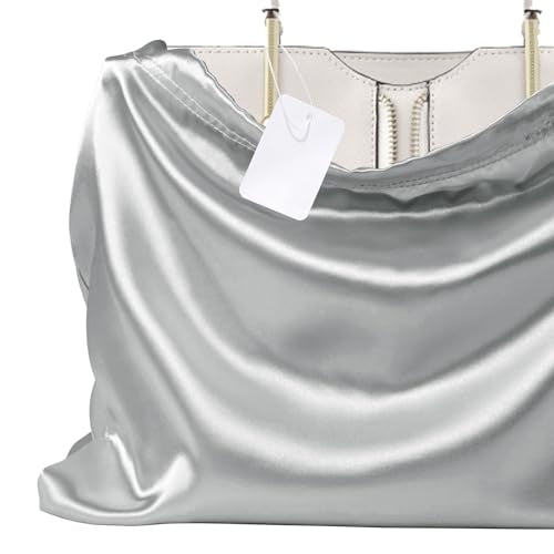 P Pothuiny 2 Pcs Satin Dust Bags for Handbags - color: Silver