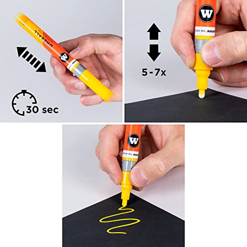 MOLOTOW ONE4ALL Acrylic Paint Refill ONE4ALL Paint Marker, Signal Black, 30ml Bottle, 1 Each (693.180), 1.01 Fl Oz (Pack of 1) - size: 1 Count (Pack of 1), style: Signal Black