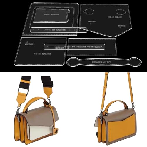 RIVEENY Shoulder Tote Bag Acrylic Template Leather Pattern Acrylic Leather Pattern Leather Templates for Women's Shoulder Bags