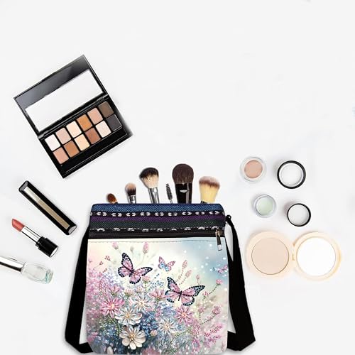 DDGYP Butterfly Purse Diamond Painting Crossbody Bag，1PC | Diamond Art Kits for Adults Women, PU Leather Art Bag, DIY Craft Kits for Adults, Ideal Gift for Handmade Lovers - color: Butterfly Flower 5