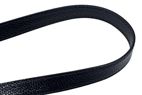 VanEnjoy Full Grain Leather Replacement Strap Shoulder Bag Purse, 0.98 inch Width Gold Hardware (Black) - color: Black, size: 26 inches