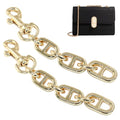 Purse Strap Extender, Gold, 2Pcs | 4.7 Inch, Metal Chain, For Shoulder & Crossbody Bag - color: Gold