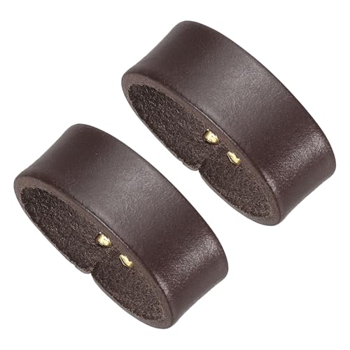 PATIKIL Leather Loop Keeper, Leather Loops Belt Keeper Loops Retainer Straps Replacement, - color: Coffee, size: 1.3"/1.4"