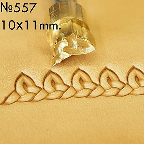 DandS ltd Leather Stamp Tool, Rope Knot, Professional Steel Craft Tool for Leatherworking, Embossing, Carving & Stamping Leather Projects, Belts Wallets & DIY Projects Compatible with Mallet #557 - color: Rope Knot 0.39" x 0.43"