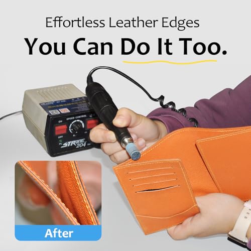 Leather Burnishing Bits for Rotary Tools – Precision Edge Finishing | For precision leather edge sanding and polishing with 600 & 1000 grit rubber bits.