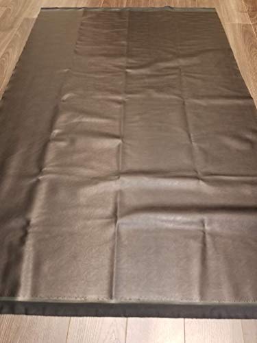 NAT Leathers 24 inch x 54 inch Vegan Faux Leather Fabric by the Yard Synthetic Pleather 0.9 mm Soft Smooth Upholstery 9 sq.ft. (24" x 54" -2/3 of Yard) (Black) - color: Black