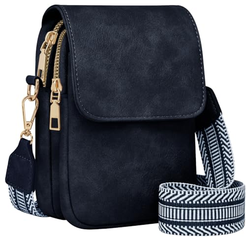 Fashion Small Crossbody Bags for Women Trendy Designer Cell Phone Purses - color: Darkblue