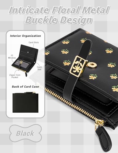 YINHEXI Women's Wallet, Faux Leather, Water Resistant, Black, Unisex - color: Black